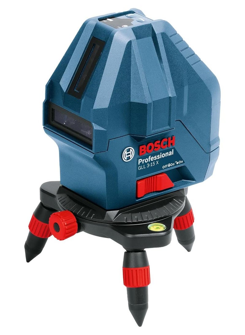 BOSCH Professional GLL 3-15X Line Laser, IP54 15m Self Levelling (Accuracy: ± 0.2 mm/m, Blue) - Image 1
