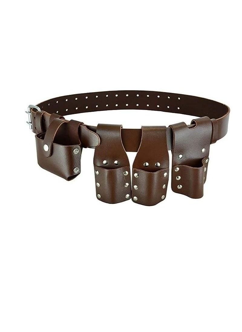 ABBASALI - Scaffolding Brown Leather Tools Belt - Image 1