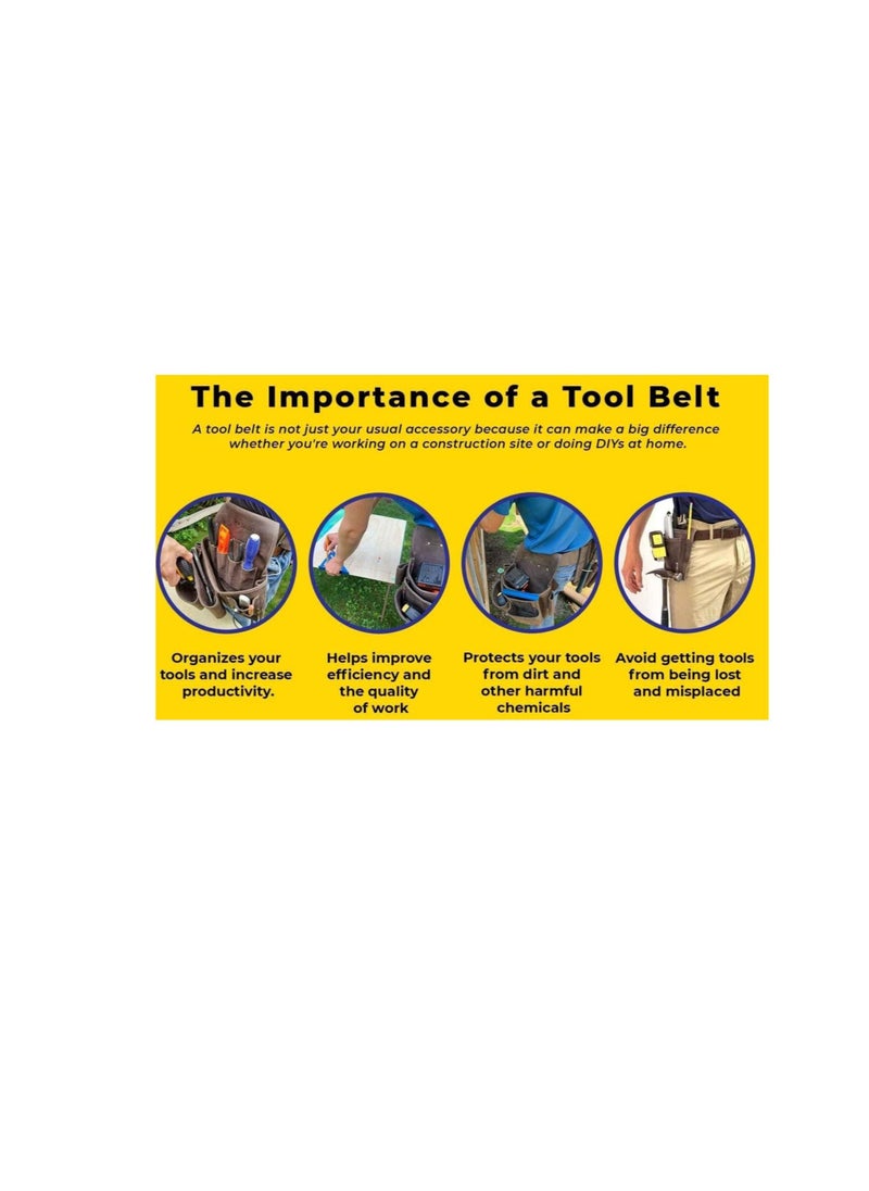 ABBASALI - Scaffolding Brown Leather Tools Belt - Image 1