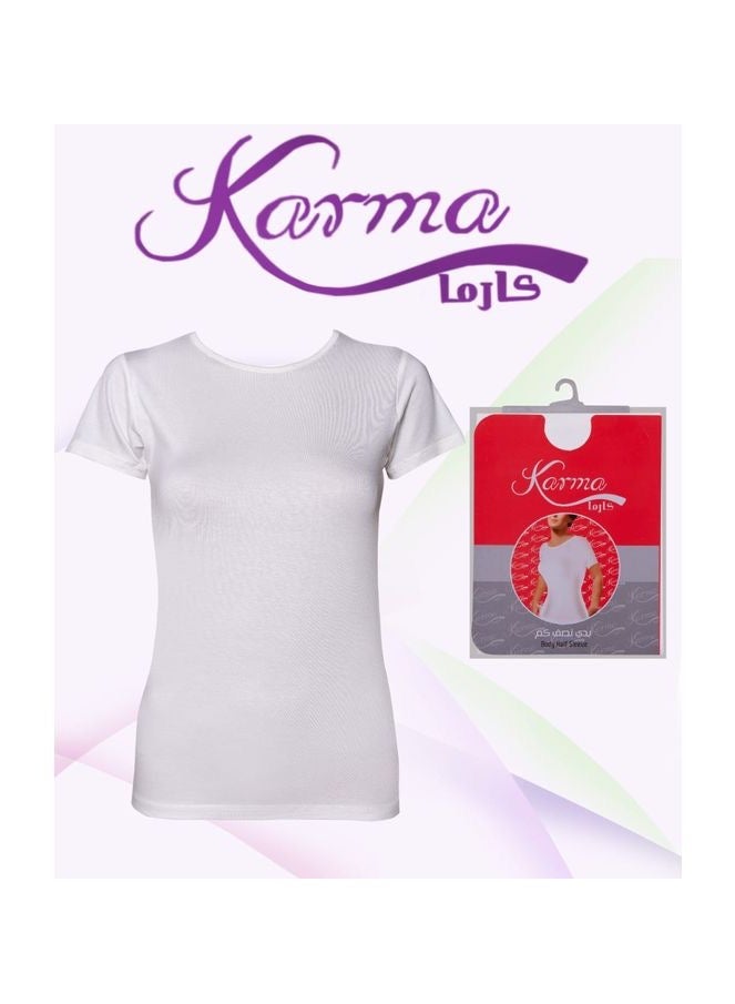 Karma Women Half Sleeves Top Black  - Image 4