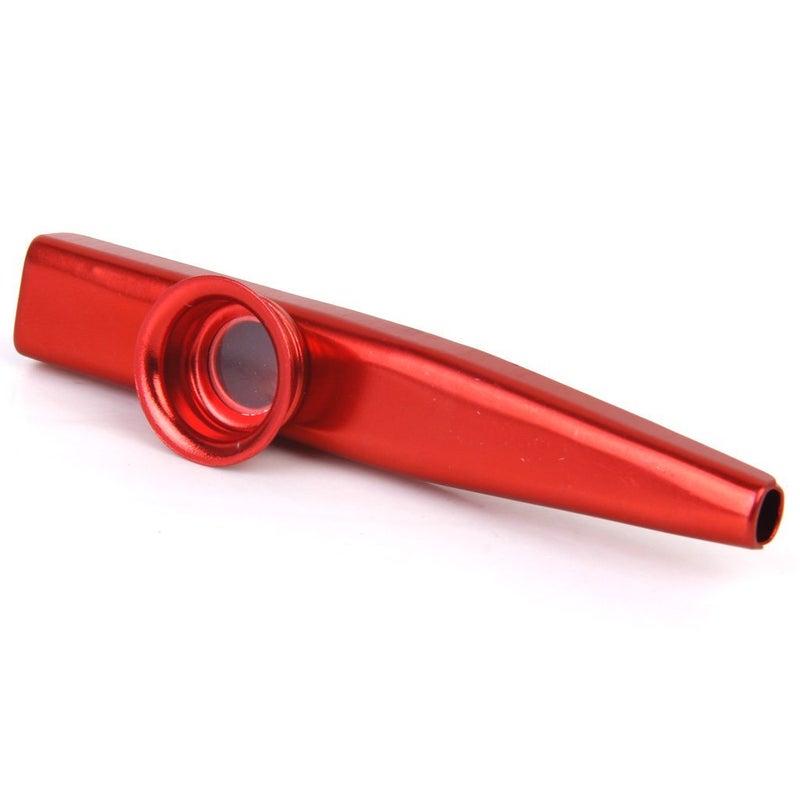 Justec - Aluminum Alloy 5 Membrane Flute Diaphragm Mouth Kazoos (Red) - Image 5