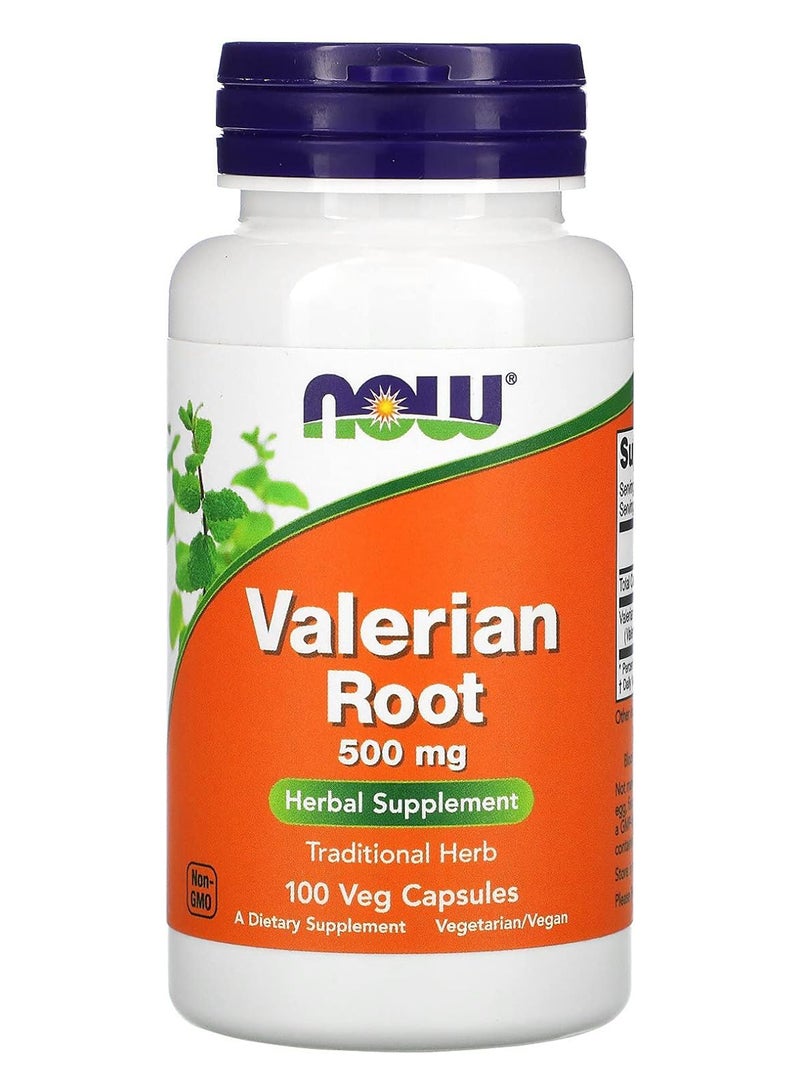 now Valerian Root, 500mg, 100 Capsules 50 Servings - Image 1