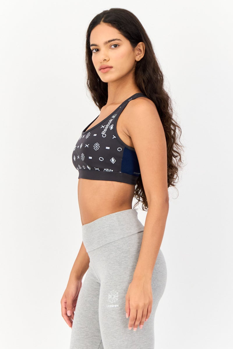 Reebok حمالة صدر رياضية للنساء بدون حشوة، متعددة الألوان - Image 2