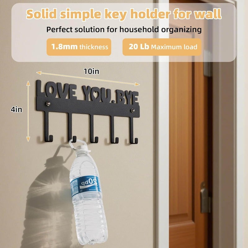 Space-Saving Wall-Mounted Code Rack with Reinforced Metal Fasteners for Keys Tools Garage Entryway Wall Mounted Code Holder - Image 3