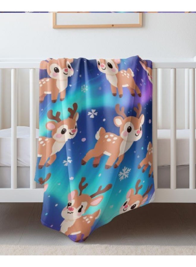 عام بطانية رقيقة من الفانيلا الكرتونية للأطفال والرضع (دافئة ومريحة، ومناسبة للنوم والألعاب) 70 سم * 100 سم - Image 2