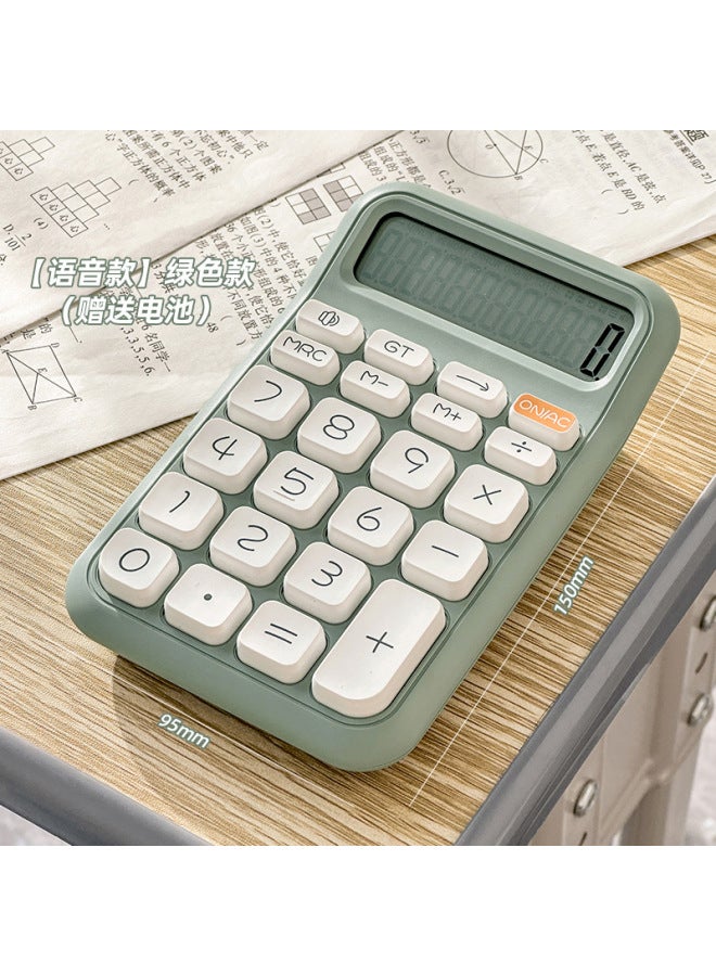 Calculator Sugar Sugar Voice High Color Value Dedicated Cute Student Office Computer Accounting Financial Accounting Portable