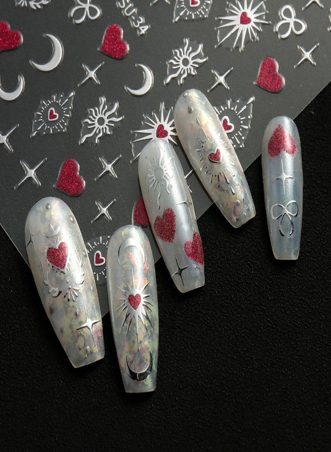 TailaiMei 4 Sheets Golden Line Nail Stickers, 3D Design Self-Adhesive Nail Art Decals for DIY Nail Decorations (503) - Image 5