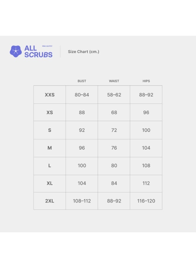 أولسكرابس زي طبي نسائي من AllScrubs – طقم يشمل بلوزة بياقة وبنطال مستقيم الساقين، باللون الليلكي (الأرجواني الفاتح). - Image 2
