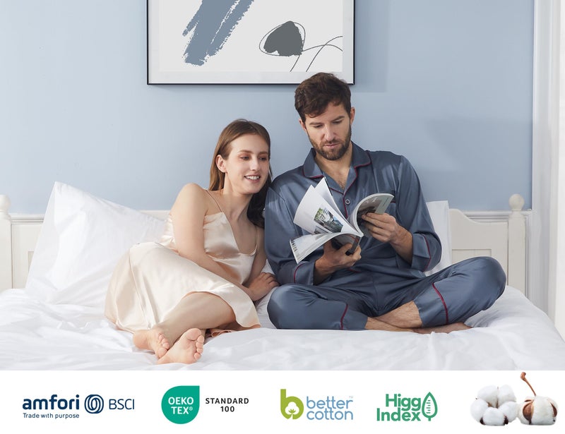 HOMTEC Pillow Cases, Standard Queen Size Cotton Percale Weave Pillowcases, Pre-Shrunk Breathable and Hypoallergenic Pillowcases, Set of 2 (2 Piece Standard/Queen 20 Inch x 30 Inch, White) - Image 4