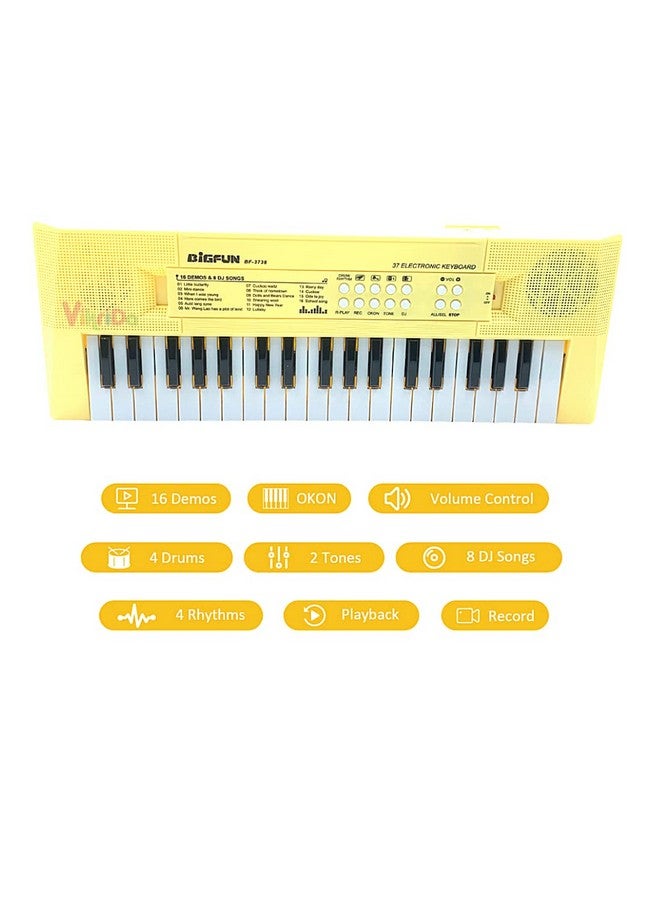 VikriDA Kids Keyboard Piano, 37 Keys Piano Keyboard for Kids Musical Instrument Gift Toys for Over 3 Year Old Children - Image 3