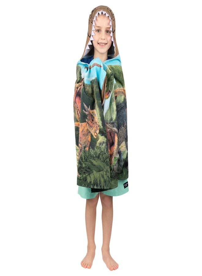 Franco Jurassic World Dominion Soft Bath/Pool/Beach Cotton Terry Hooded Towel Wrap, 24 Inches x 50 Inches, By Franco Kids - Image 4