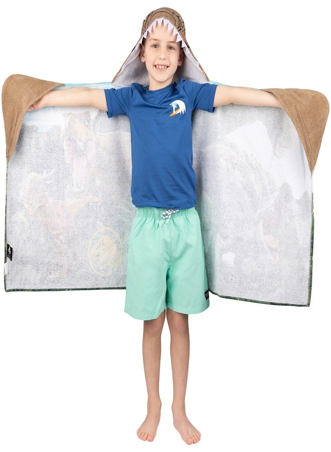 Franco Jurassic World Dominion Soft Bath/Pool/Beach Cotton Terry Hooded Towel Wrap, 24 Inches x 50 Inches, By Franco Kids - Image 2