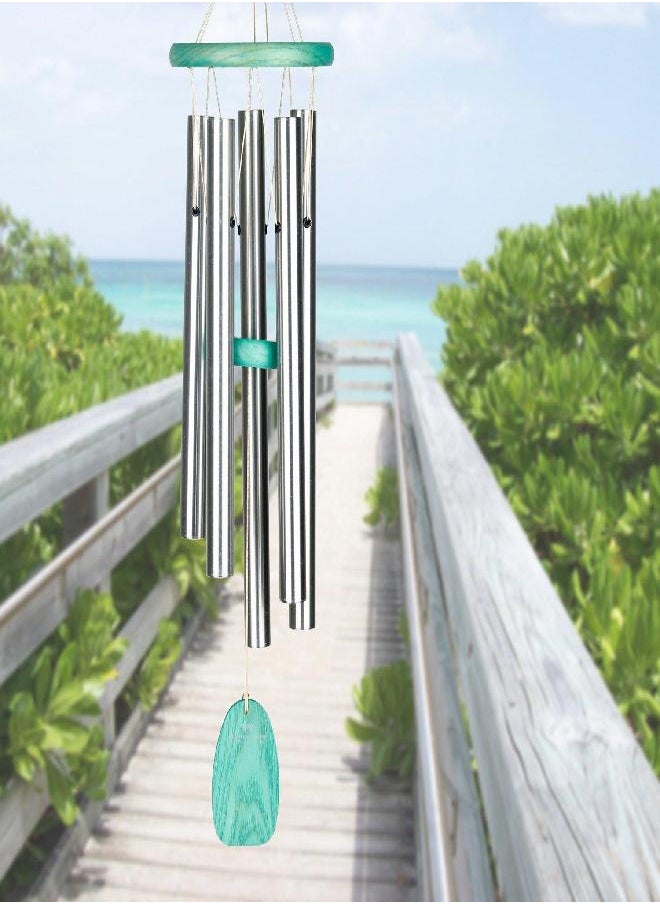 Woodstock Chimes - Woodstock Chimes Signature Collection, Woodstock Beachcomber Chime, 24'' Gracious Green Wind Chime, Decor Designs Wind Chimes for Outdoor, Patio, Home or Garden Décor, for Mom (BCGG) - Image 1