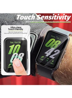 SNBFA 3 PCS Watch Screen Protector for Samsung Galaxy Fit 3, Tempered Glass Ultra Thin HD Full Coverage Anti-Scratch  - Image 4