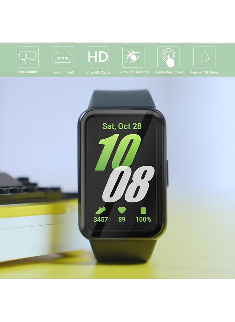 SNBFA - 3 PCS Watch Screen Protector for Samsung Galaxy Fit 3, Tempered Glass Ultra Thin HD Full Coverage Anti-Scratch - Image 1