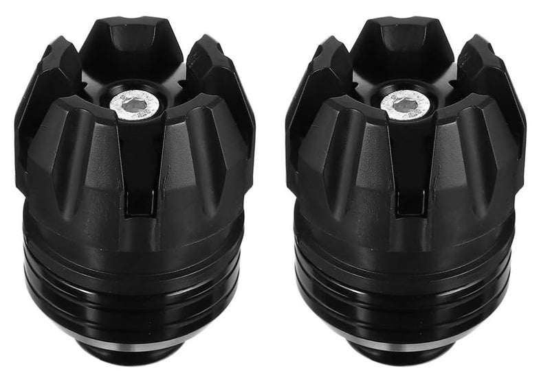 GONAMA Universal 28MM Motorcycle Fork Frame Sliders - PVC Front & Rear Wheel Anti-Crash Pad Protector for Motorbikes Motorcycle Frame Sliders Compatible with for All Bike (Black) - Image 1