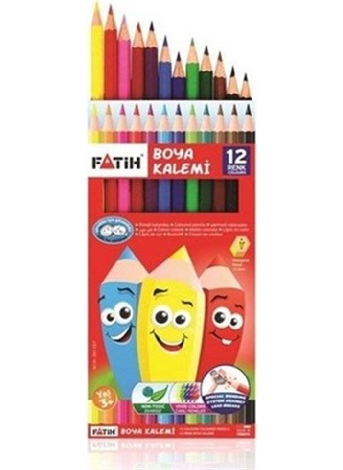 Fatih 12 Long Colored Pencils  - Image 3