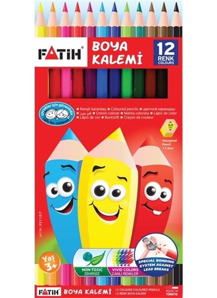 Fatih 12 Long Colored Pencils  - Image 2