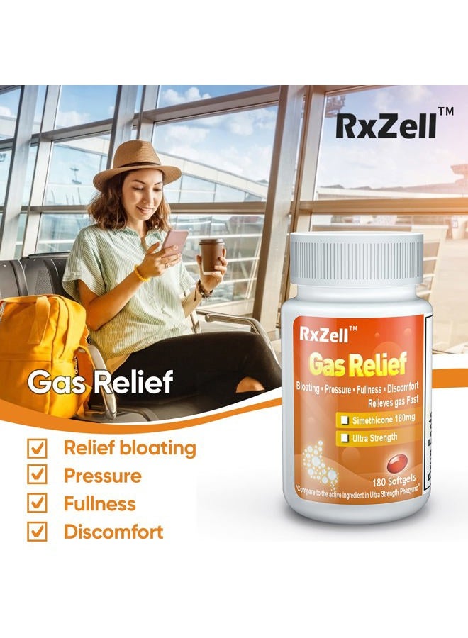 RXZELL "Gas Relief, Maximum Strength Simethicone 250Mg, 120 Softgels - Anti Flatulence Relieves Fast Gas, Helps Swelling, Upset Stomach, Fullness And Pressure Relief Pills - Image 4