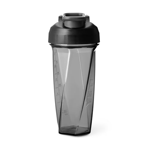 YETI Yonder Helimix Vortex Blender Shaker Bottle Holds up to 27oz | No Blending Ball or Whisk | USA Made | Portable Pre Workout Whey Protein Drink Shaker Cup | Dishwasher Safe, Charcoal - Image 1
