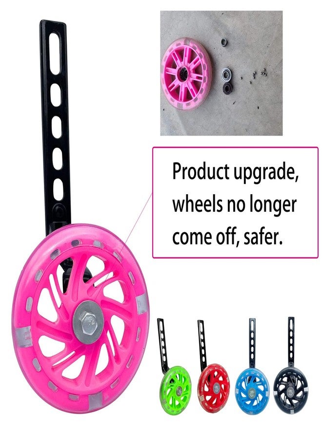 YTKD Training Wheels for Bicycle Compatible for Bikes of 12 14 16 18 20 Inch Flash Mute Wheel(black) - Image 2