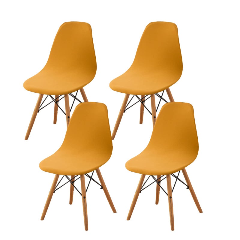 HAOYONG Mid Century Modern Dining Chair Covers Shell Chair Cover Lounge Armless Chair Cover Stretchable Slipcovers for Kitchen Office Dining Room and Living RoomSet of 4 - Image 2