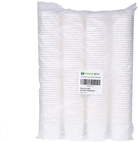TashiBox 3 oz white paper bath cups, 200 count - Image 4