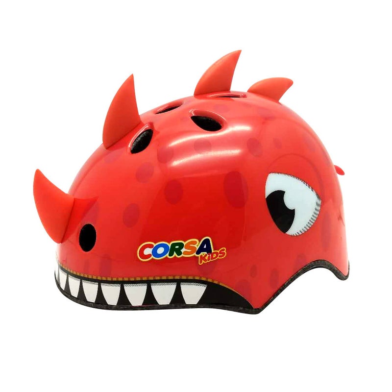 Generic genuine goods CORSA Childrens Helmet Cartoon Animal Bike Riding Roller Skating Skating Protector Sport Helmet CE Red Dinosaur