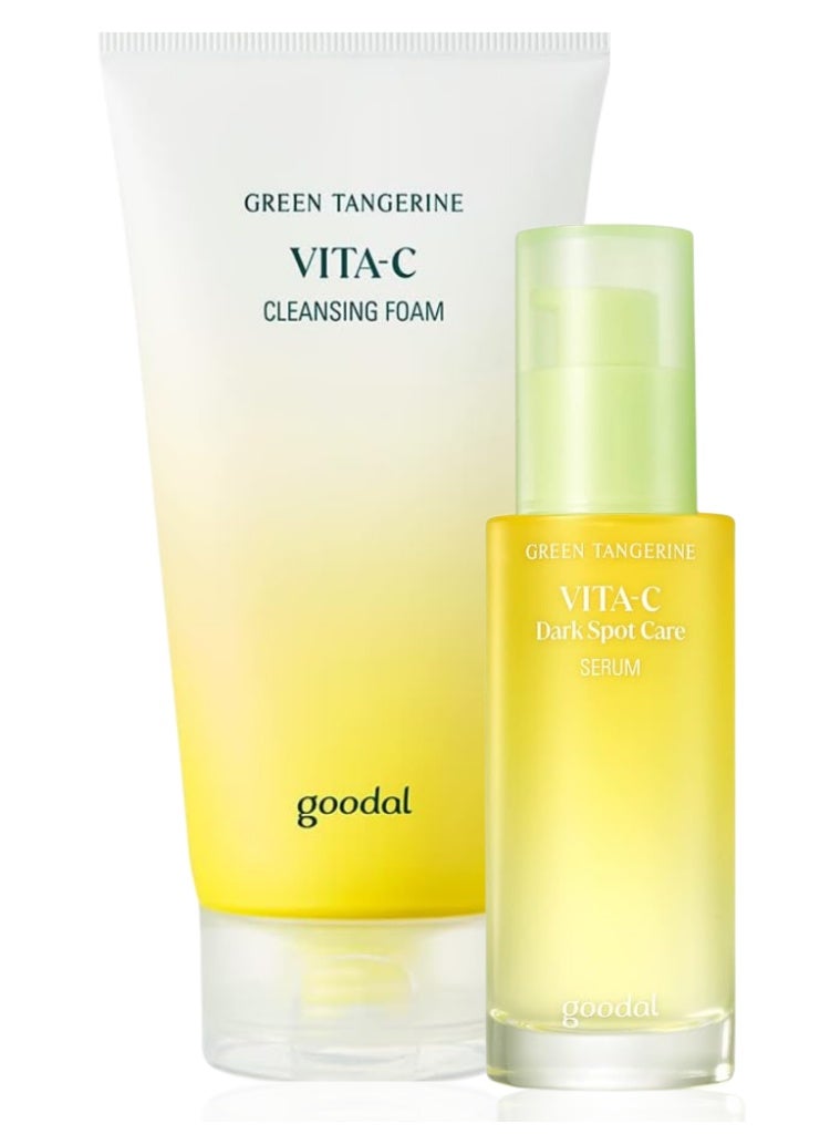 Goodal Green Tangerine Vitamin C Cleanser & Brightening Serum – Glow & Dark Spot Care - Image 1