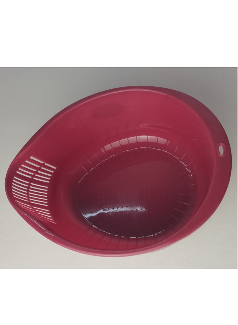 فافيلا مصفاة للارز من البلاستيك الأمن للطعام-كود 646-متعدد الالوان- قطعة واحدة - Image 3