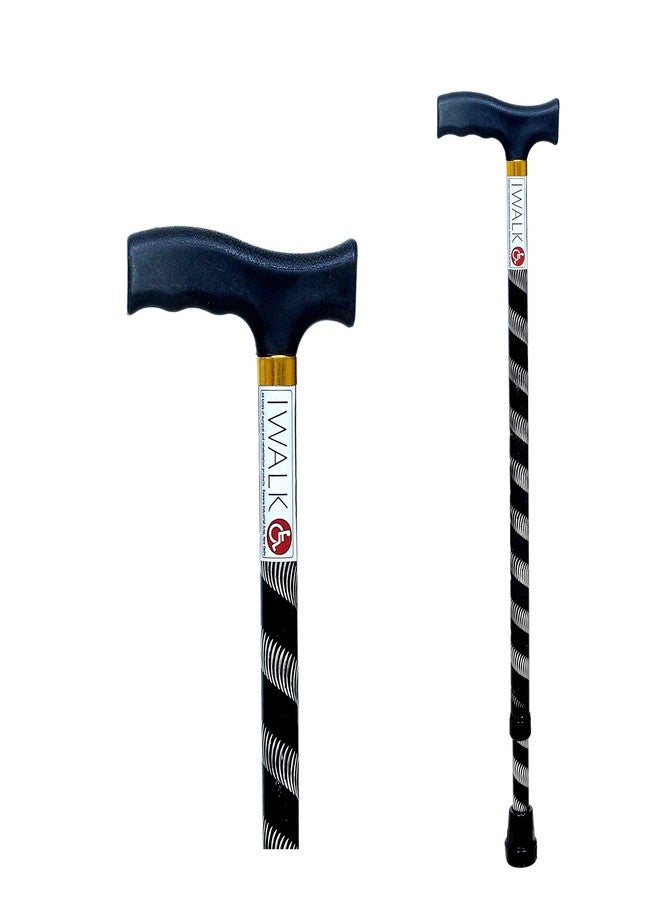 iwalk; Changing Lives Walking Stick Aluminium (Black Carved) - Image 5