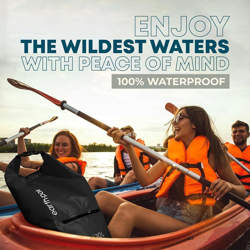 Earth Pak Waterproof Dry Bag with Zippered Pocket - Waterproof Dry Bag Backpack Keeps Gear Dry - Image 3