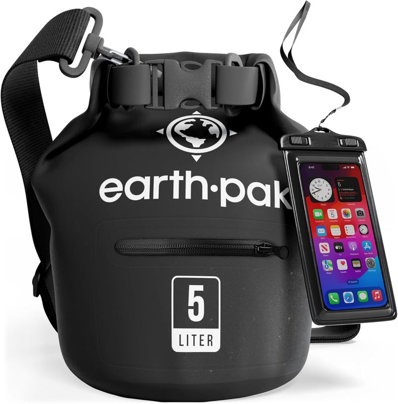 Earth Pak Waterproof Dry Bag with Zippered Pocket - Waterproof Dry Bag Backpack Keeps Gear Dry - Image 1