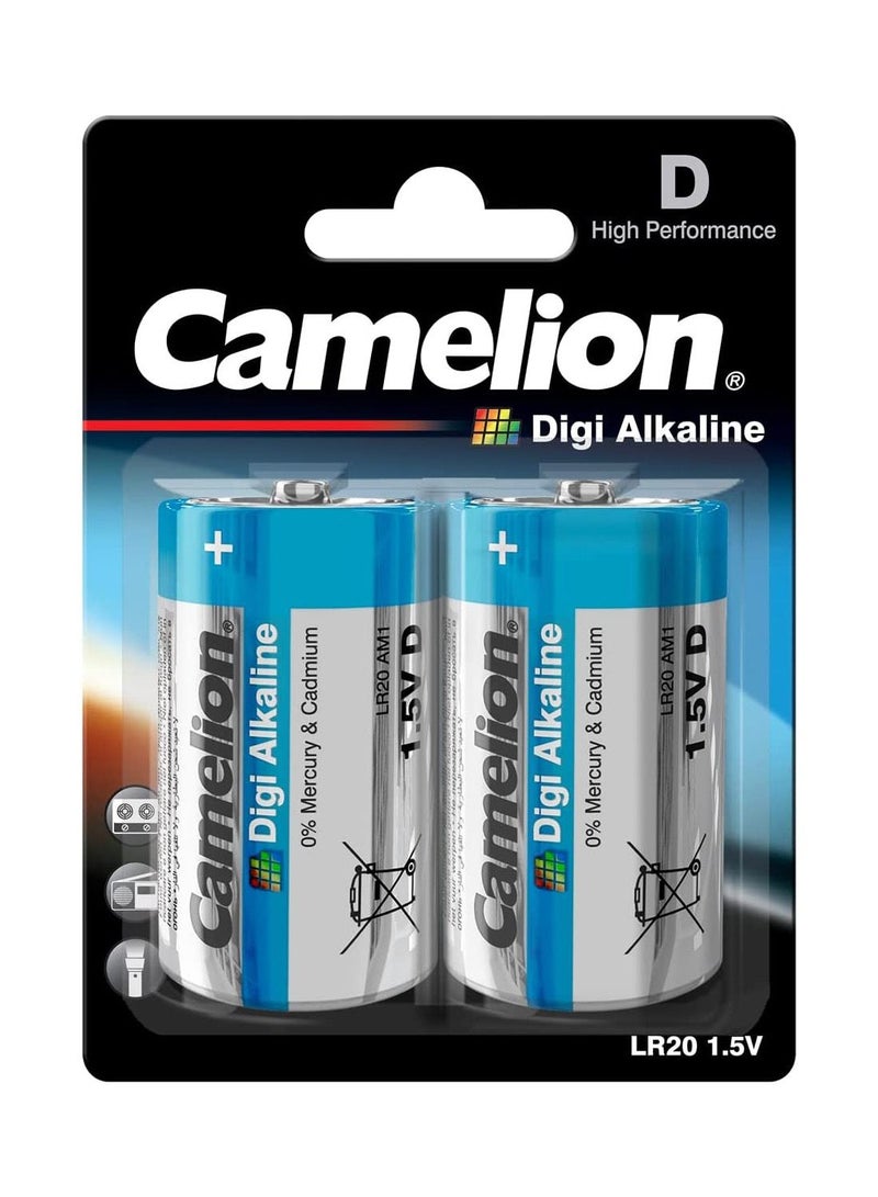 Camelion Camelion LR 20 D Mono Digi Alkaline Battery (Pack of 2)  - Image 1