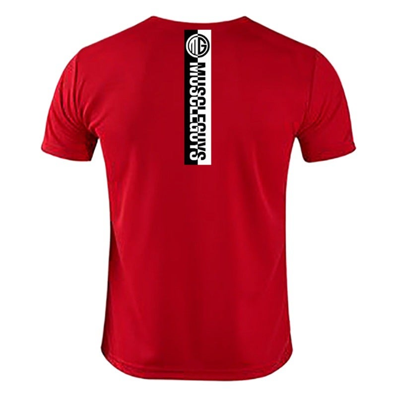 Men''s quick-drying short-sleeved cross-border sportswear T-shirt fitness sweatshirt summer new mesh breathable - Image 2