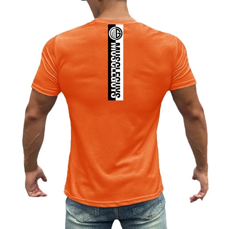 Men''s quick-drying short-sleeved cross-border sportswear T-shirt fitness sweatshirt summer new mesh breathable - Image 3