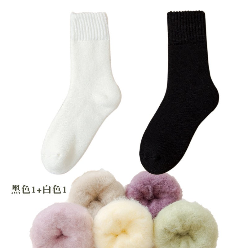Zhuji Wool Socks Children'S Socks Fleece-Lined Thickened Warm Baby Socks Winter Sleep Floor Stockings - Image 1