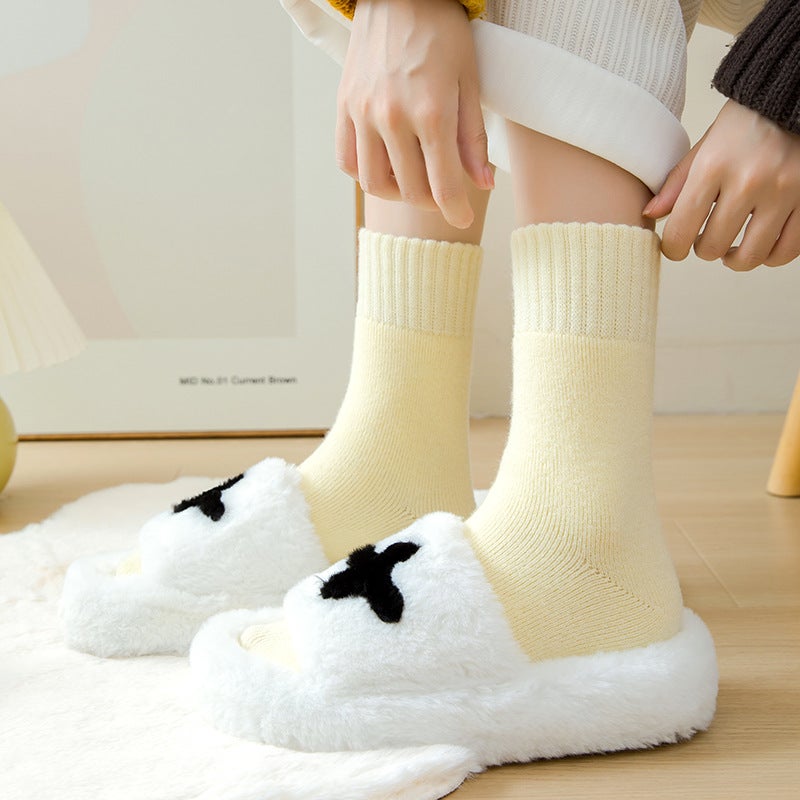 Zhuji Wool Socks Children'S Socks Fleece-Lined Thickened Warm Baby Socks Winter Sleep Floor Stockings - Image 5