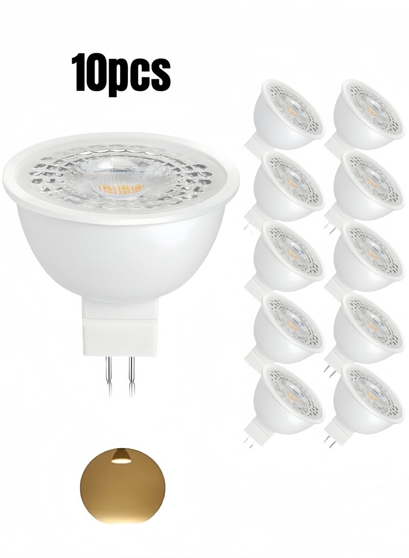Angola Panda 10 Pack MR16 LED Bulb,GU5.3 Bi-Pin Base MR16 LED Bulbs, 7W (70W Equivalent) 3000K Warm for Spot Lights, Recessed, Tracking Lights, 240V - Image 1
