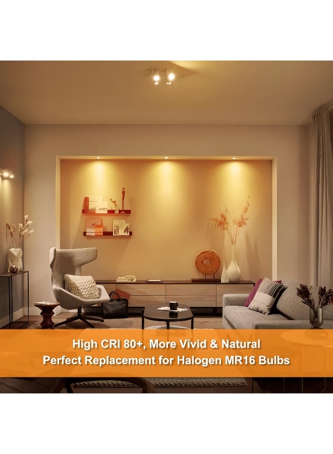 Angola Panda 10 Pack MR16 LED Bulb,GU5.3 Bi-Pin Base MR16 LED Bulbs, 7W (70W Equivalent) 3000K Warm for Spot Lights, Recessed, Tracking Lights, 240V - Image 5