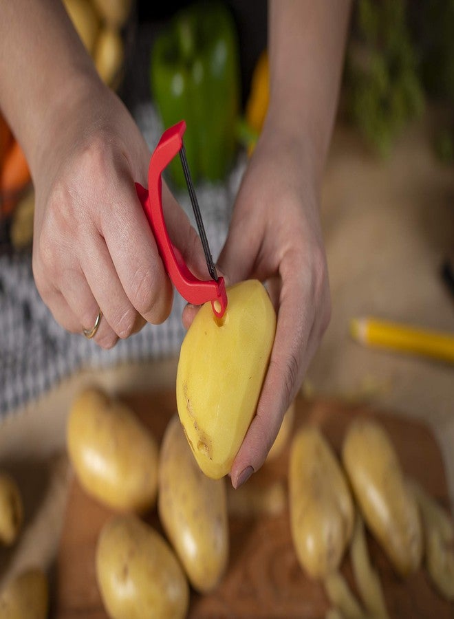 Kuhn Rikon Original Swiss Translucent Peeler Set, 4-Inch, Red/Green/Yellow - Image 5