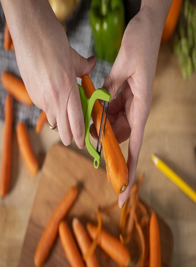 Kuhn Rikon Original Swiss Translucent Peeler Set, 4-Inch, Red/Green/Yellow - Image 4