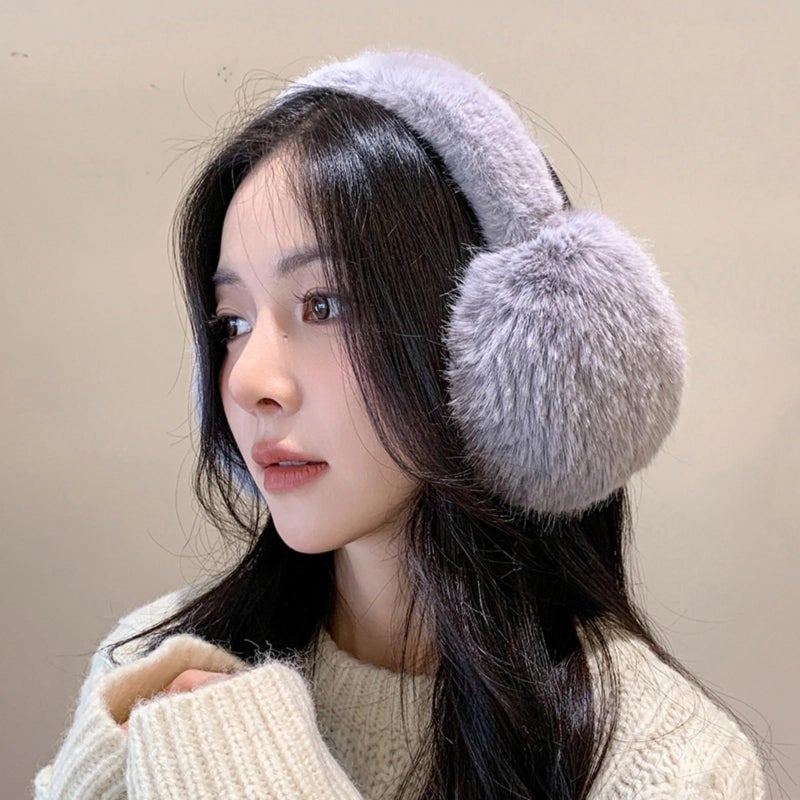 PESAAT Warm Ear muffs for Women Winter Unisex Fluffy Earmuffs Lady Ear Warmer Faux Fur Ear Covers (Purple) - Image 5