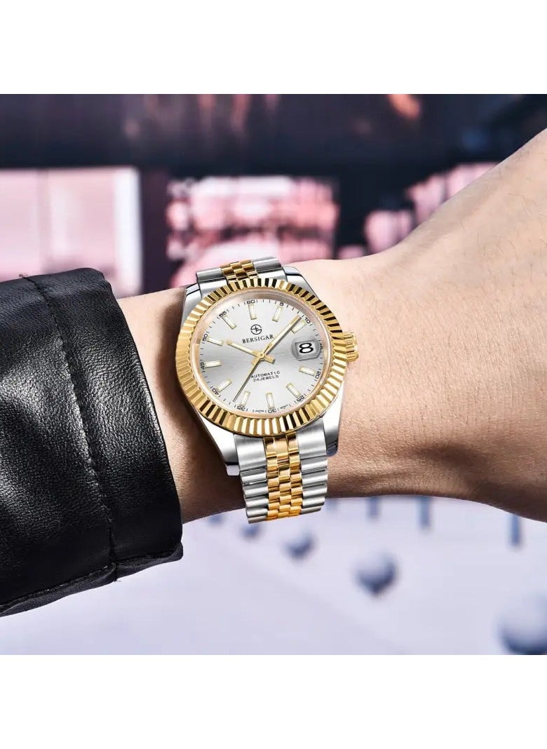 بيرسيجار ساعة Bersigar BG-1645 Luxaura Design أوتوماتيكية من الفولاذ المقاوم للصدأ ومقاومة للماء  - Image 3