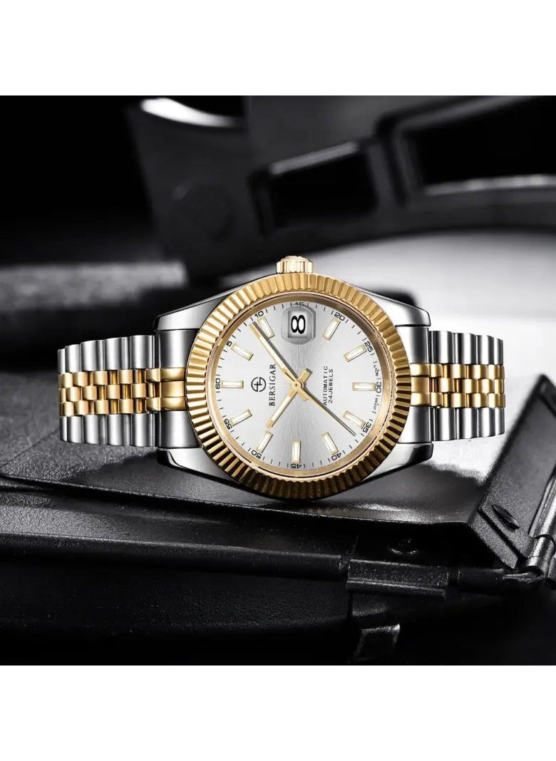 بيرسيجار ساعة Bersigar BG-1645 Luxaura Design أوتوماتيكية من الفولاذ المقاوم للصدأ ومقاومة للماء  - Image 4