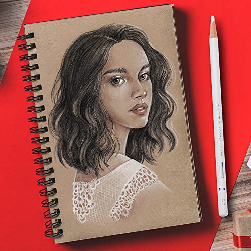 PANDAFLY Professional Colored Charcoal Pencils Drawing Set, Skin Tone Colored Pencil, Pastel Chalk Pencils for Sketching, Shading, Coloring, Layering & Blending, 12 Colors - Image 5