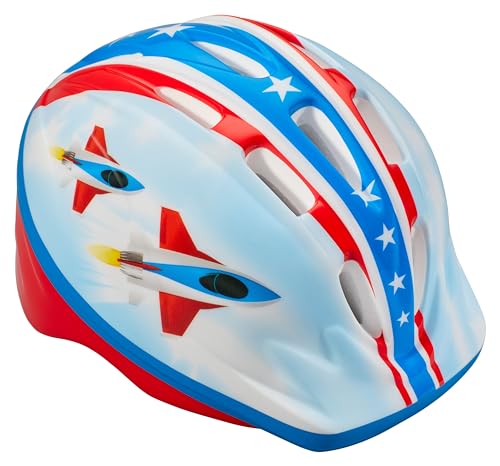 Schwinn Classic Bike Helmet for Kids Jet Plane 48 52 cm Helmet for Kids Ages 35 Ultra Lightweight Adjustable Dial Full Coverage with Vented Airflow Infant and Toddler Bike Helmet - Image 1