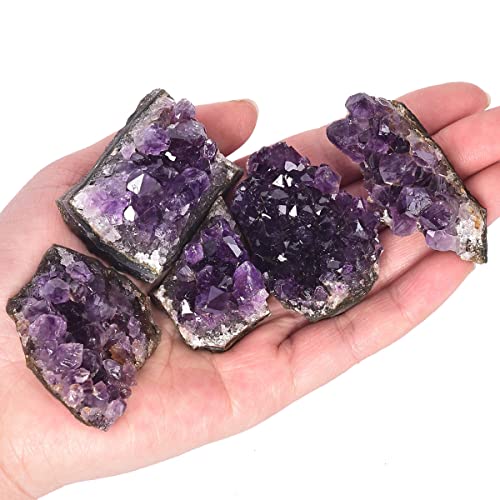 JIC Gem 1.1 Lbs Amethyst Clusters Natural Raw Amethyst Geode Purple Healing Crystal Stones Witchcraft Gemstone Specimen 1-2 Inch - Image 3