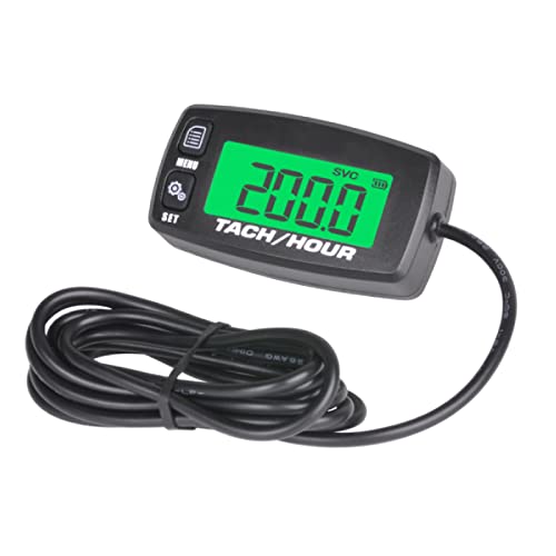 Runleader Digital Maintenance Tach/Hour Meter,Battery Replacement for Small Gas Engine,Used on Riding Lawn Tractor Generator Compressor Chainsaws Outboard Motor Pressure Washers - Image 1
