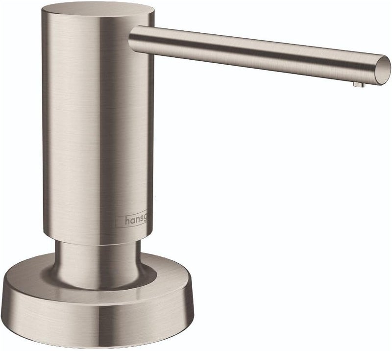 Hansgrohe Talis Modern Soap Dispenser in Stainless Steel Optic - Image 1